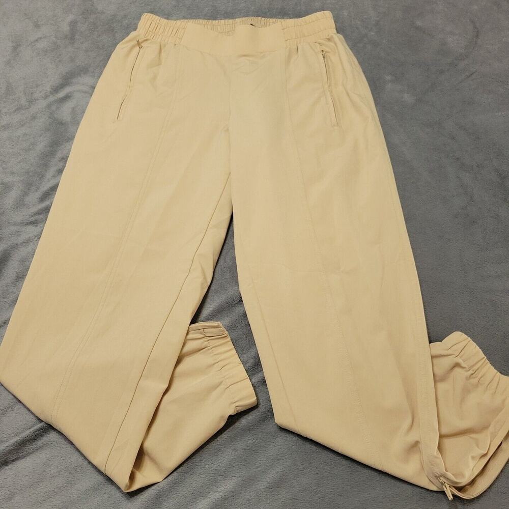 Old Navy Active Joggers Women Small Beige Legging High Compression Waist Pull On